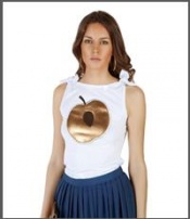 Топ «Абрикос». Хлопок 90%, эластан 10%. Размеры: XS, S, M, L.